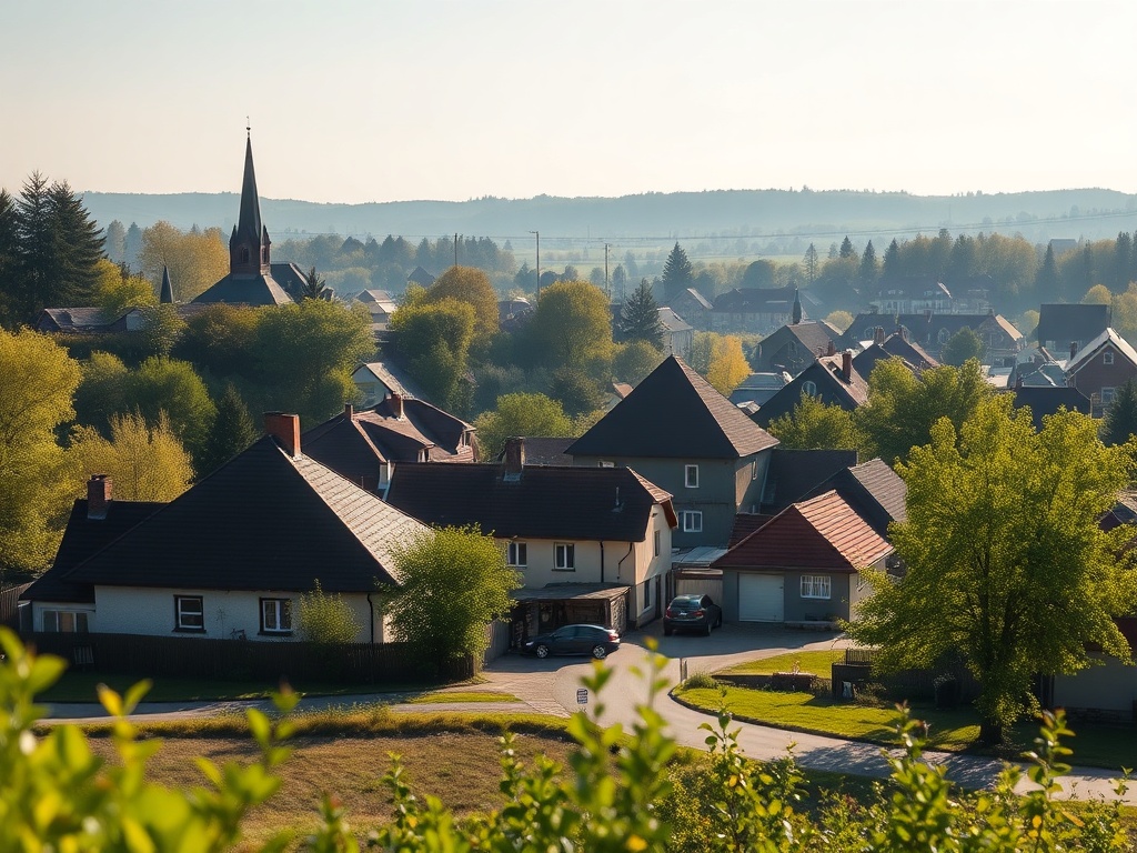 Malownicza aleja kasztanowców w Sulejówku podczas kwitnienia wiosną, z białymi i różowymi kwiatami na drzewach.